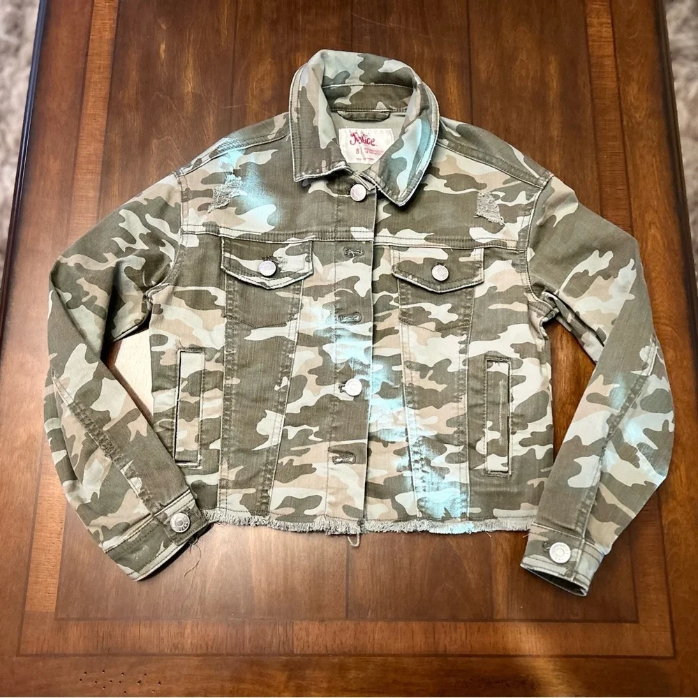 Justice Camouflage‎ Cropped Denim Jacket